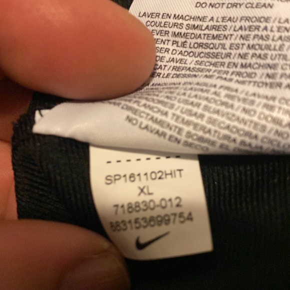 Nike athletic shorts, black with white logo on left side, XL - Picture 4 of 4